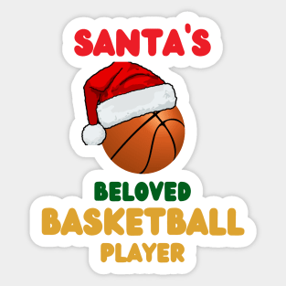 Santas Beloved Basketball Player Sticker
